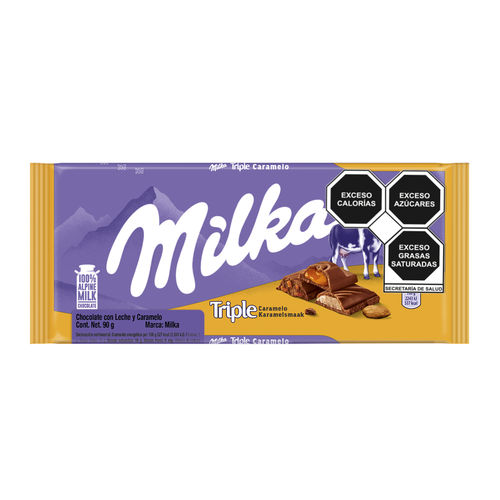 Milka Triple Caramel Chocolate - 90gr (c/20pzs)