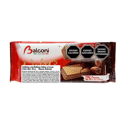 Balconi Cocoa Wafers - 45gr (c/5pzs)