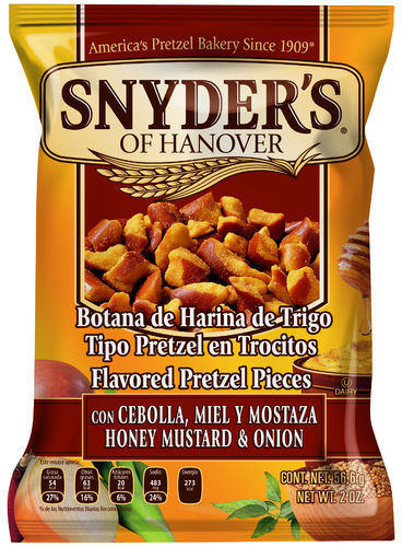 Snyder's of Hanover Honey Mustard & Onion Pretzel - 2oz. (c/30pzs)