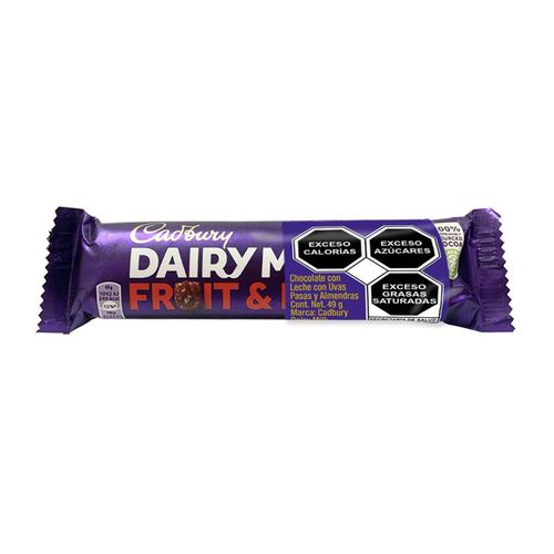 Cadbury Dairy Milk Fruit & Nut Bar - 49gr. (c/48pzs)