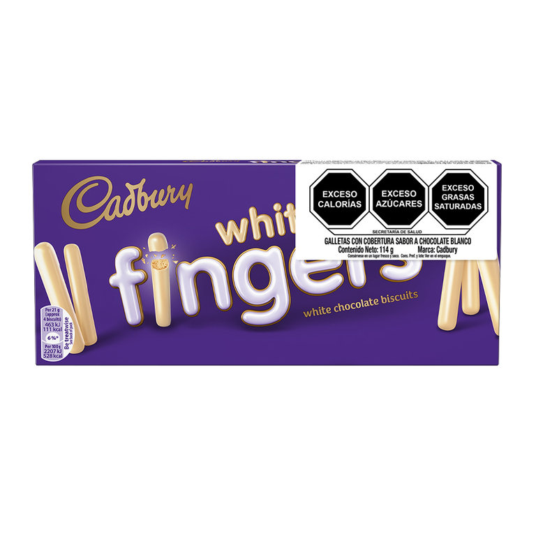 Cadbury Fingers White - 114gr (c/20pzs)