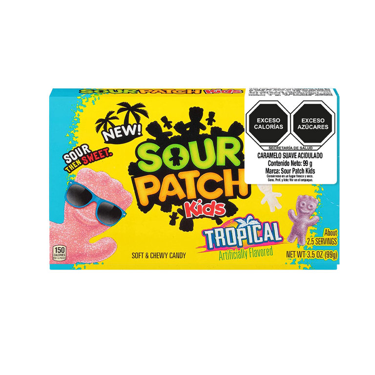 Sour Patch Kids Tropical Theater Box - 3.5oz (c/12pzs)