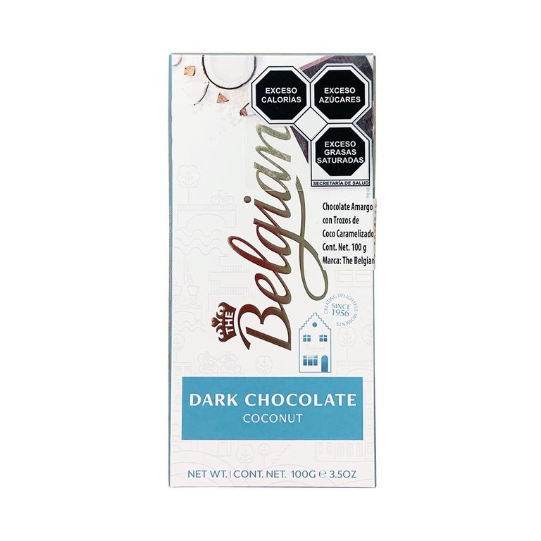 The Belgian Dark Coconut Chocolate - 100gr (c/25pzs)
